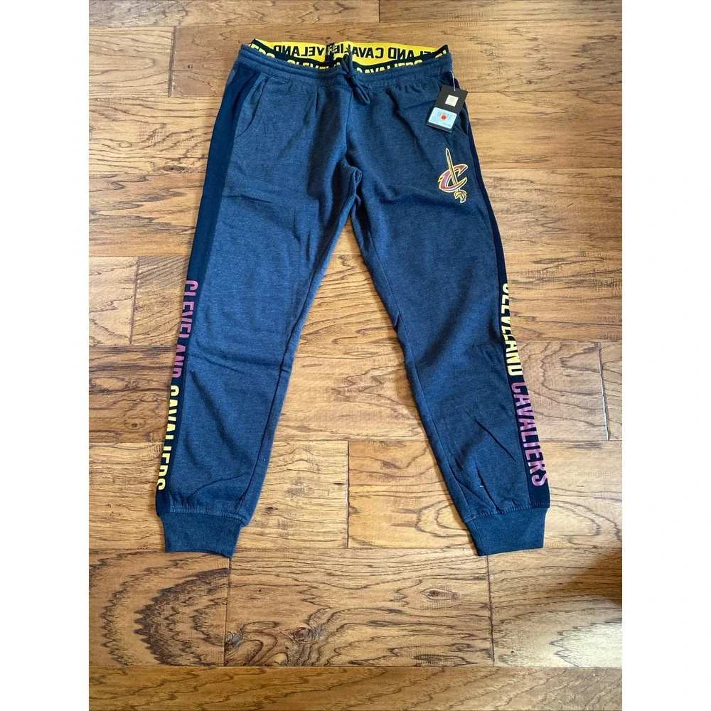 NBA UNK Cleveland Cavaliers Mens Joggers Grey Fleece Sweatpants Large New